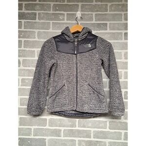 THE NORTH FACE Girls' OSO Hoodie, Mid Grey & Periscope‎ Grey Stripe, Size Small
